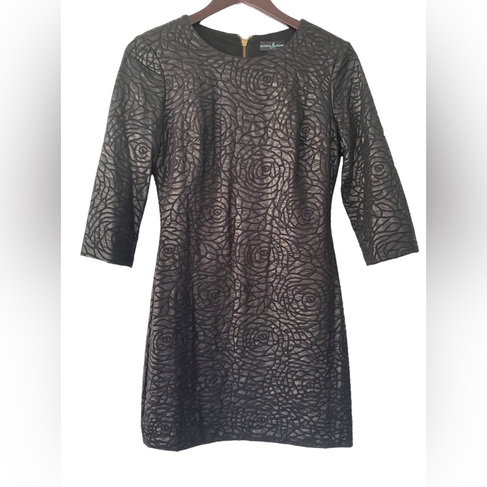Marciano Black Rose 🌹 Pattern Mini Dress - Size M